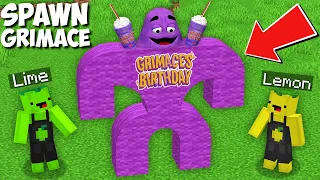 How to SPAWN A GRIMACE BOSS in Minecraft ? NEW GRIMACE SHAKE !
