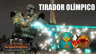 TIRADOR OLÍMPICO IMPERECEDERO REYES FUNERARIOS VS HOMBRES BESTIA TOTAL WAR WARHAMMER 3 #656