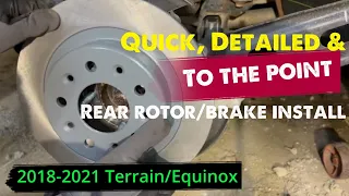 2018-2021 GMC Terrain/Equinox *Electric Park Brake Manual Service Mode* Rotor & Brake Install DIY