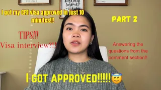 Part 2 - CR1 visa interview experience+ I got approved in just 10 minutes!!!