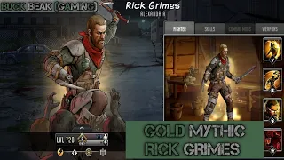 The Walking Dead Road to Survival Character Review Gold Mythic Rick Grimes