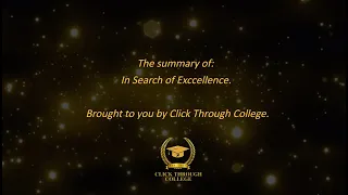 In Search of Excellence | Thomas J. Peters | 15 Minute Summary