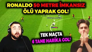 RONALDO 50 METRE İMKANSIZ ÖLÜ YAPRAK GOL!! TOLGA İLE 6+ HARİKA GOLLÜ MAÇ!! EFOOTBALL 2023 MOBILE