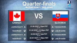 #IIHFEsports Fan Championship Quarter-finals: Canada vs Slovakia | #IIHFWorlds 2020