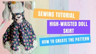 High-waisted skirt for monster high Sewing tutorial + pattern making