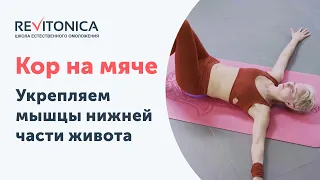 Укрепляем кор на мяче. Упражнение на нижние мышцы живота