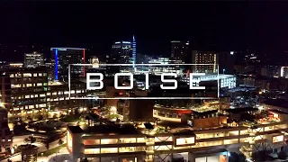 Boise, Idaho By Night | 4K Drone Video