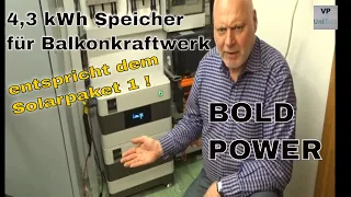 Balkonkraftwerk mit 4,3 kWh Speicher - Volle Ausnutzung des Solarpaket1