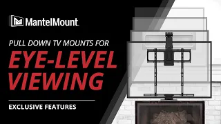 MantelMount Above Fireplace Pull Down TV Mount