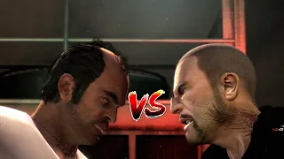 Trevor Philips VS  Johnny Klebitz - The Battles Of Psychos - GTA 5