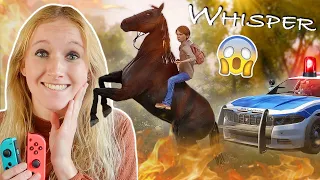THIS NEW HORSES GAME IS SO COOL! Stealing a HORSE, POLICE & FIRE 😱 Windstorm #2 | Daphne draaft door