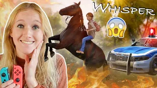 DIT NIEUWE PAARDENSPEL IS ZO BIZAR! Mega manege, politie & brand! 😱 Whisper #2 | Daphne draaft door