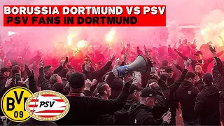 PSV Fans In Dortmund | Borussia Dortmund vs PSV | 13-03-2024