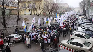 Когда людей много, власти страшно. Марш Save ФОП под окнами офиса Зеленского 15 декабря 2020 года.