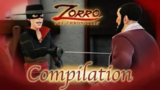 Les Chroniques de Zorro | Episode 16 - 18 | 1 Heure COMPILATION | Dessin animé de super-héros