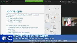 Seattle City Council Transportation & Utilities Committee 9/16/20