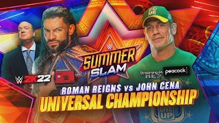 FULL MATCH: Roman Reigns VS John Cena UNIVERSAL Championship SUMMER SLAM 2021 WWE