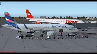 Luque Silvio Pettirosi Intl (SGAS) to Sao Paulo Guarulhos Intl (SBGR) FSX Aerosoft LATAM A320