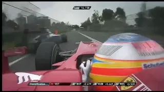 Fernando Alonso onboard overtake on Rubens Barrichello Australian GP 2010