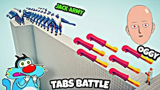 JACK 100x ARMY vs OGGY SAITAMA ONE PUNCH MAN - Totally Accurate Battle Simulator TABS