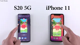 SAMSUNG S20 5G vs iPhone 11 : Speed Test + Ram Management