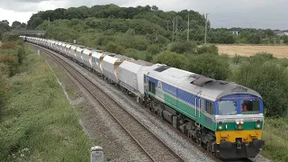 A selection of Britains heaviest & longest freight trains featuring classes 59 60 66 .