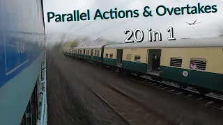 Back to Back High Speed Parallel Action & Overtakes of Trains from Chennai Egmore - Tambaram Section