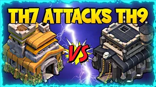 Th7 vs Th9: Th7 Attack on Th9 | Th7 vs Th9 Max Dragon War Attack Strategy 2021 | Clash of Clans  Coc