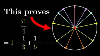 The simplest reason why π/4 = 1 - 1/3 + 1/5 -...