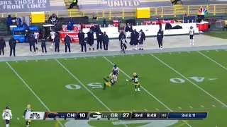 Mitchell Trubisky Throws into Triple Coverage for INT | Bears vs Packers