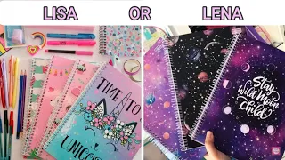 LISA OR LENA 💕 YOUR CHOICE 💗 SCHOOL SUPPLIES 👩‍🏫 STATIONERY ORGANIZATION 📚 BACK TO SCHOOL