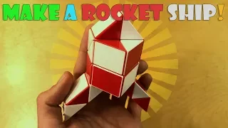 Rubik's Twist Or Snake Puzzle | How to Make a Rocket Ship (Beginner, Simple Step-by-Step Tutorial)