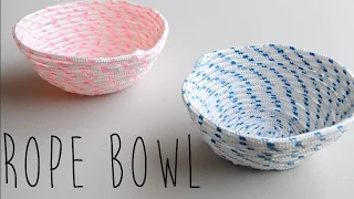 HOW TO MAKE A ROPE BOWL | NO SEW TUTORIAL FOR DIY ROPE BASKET | Easy Rope DIY Ideas