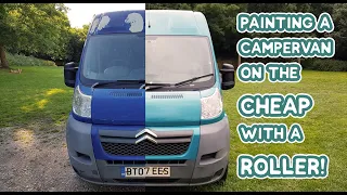 Painting a CAMPERVAN on the CHEAP with a ROLLER! - DIY Budget Campervan Conversion