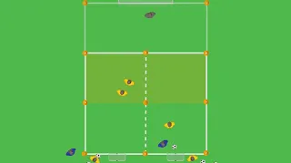 Soccer Drill: 1v1 with defender in the back | planet.training