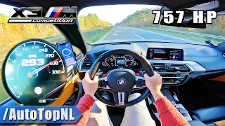 757HP BMW X3M *293KMH* on AUTOBAHN [NO SPEED LIMIT] by AutoTopNL