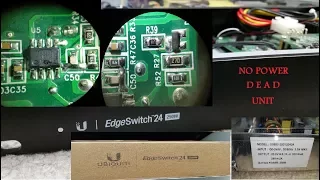 EdgeSwitch 24 250W, ES-24-250W, Power supply G0683-25013240A no power problem Fixed