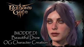 BALDUR'S GATE 3 || Beautiful Drow [Original Character #35] - Female Character Creation