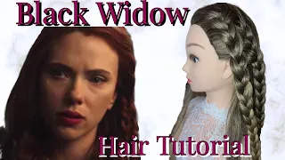 THE BLACK WIDOW MOVIE 2021l HAIR TUTORIAL l EASY BRAID hairstyle