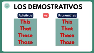 Adjetivos y pronombres demostrativos en inglés