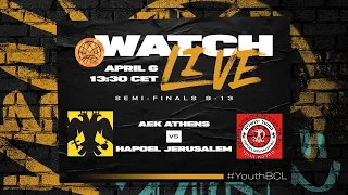 Semi-Finals : AEK Athens v Hapoel Jerusalem | Full Basketball Game | #YouthBCL 2024