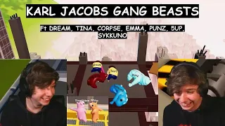 GANG BEAST BEST MOMENTS ft KARL, DREAM, TINA, CORPSE AND MORE