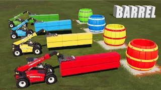 KING OF COLORS! SQUARE HAY BALE SELLING WITH BARREL PLATFORM ! Farming Simulator 19