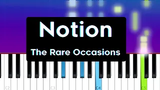 The Rare Occasions - Notion (Piano tutorial)