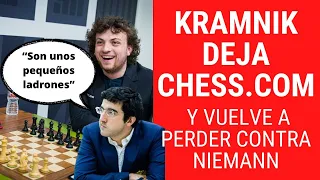 Kramnik vuelve a perder contra Niemann y decide abandonar chess.com