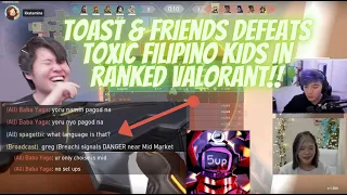 Toast & Friends Defeats TOXIC Filipino Kids in Ranked Valorant ft. Masayoshi, 5Up, Ryan Higa Miyoung