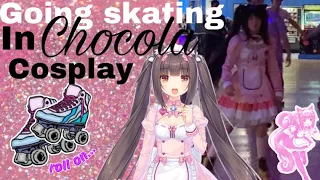 Going Skating in cosplay | Nekopara Chocola cosplay | Cosplay outing