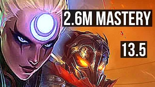 DIANA vs VIKTOR (MID) | 6/0/4, 2.6M mastery, 500+ games, Dominating | KR Master | 13.5