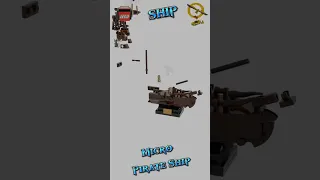 Micro Pirate Ship - LEGO SHIP MOC - #legospeedbuild #animation #shorts