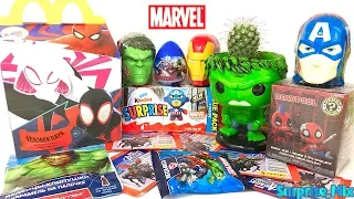 Сюрпризы МАРВЕЛ Игрушки ЧЕЛОВЕК ПАУК Funko DEADPOOL Халк МСТИТЕЛИ.. MARVEL Surprise TOYS Unboxing